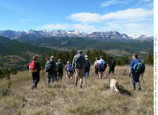 hikers descending from Green Mountain