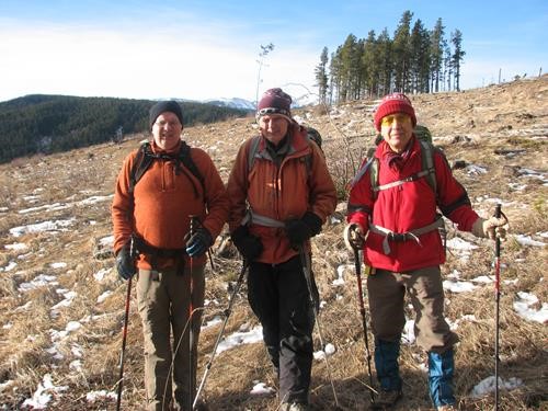{610 dou kos}, {957 bob west} and {362 mo alv} on Boundary Ridge