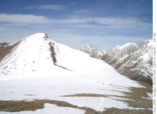 Final push to North Summit of Highwood Ridge