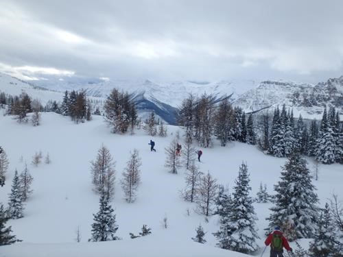 Ski tour on Quartz Ridge