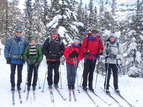 End of the day, all bundled up for the descent