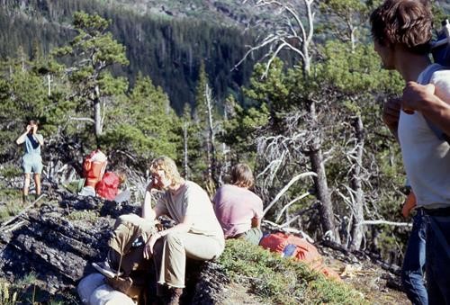 What now . . . Brian Crummy, Elaine McKennirey, ?, Paul Jepson: Glacier USA 1972 