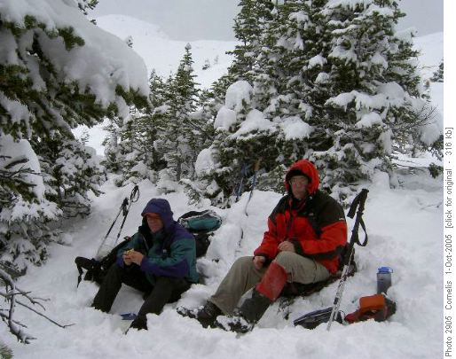 Lunch on Burstall Pass, Mark and Bernie