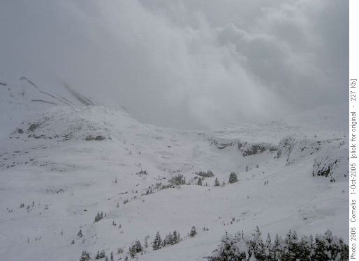 South Burstall Pass and Mt Sir Douglas' slope