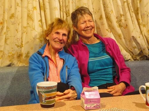 Rambler Ladies relax at Wells Gray Discovery Hut, BC