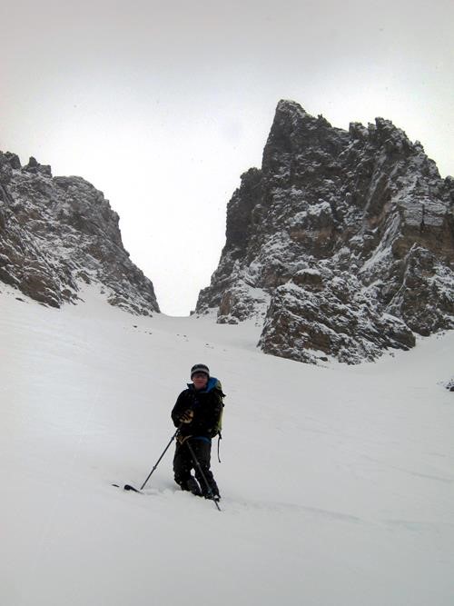Looking back up to the Pass