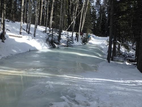 Ice flow near Telephone/Hostel junction
