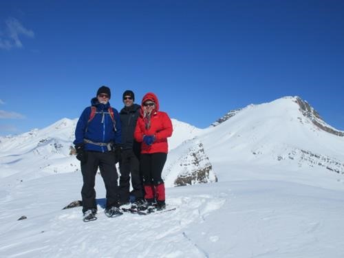 Our lunch spot in the sun on Crystal Ridge