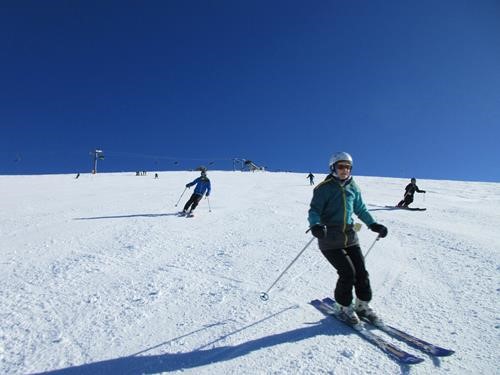 Great skiing down from the top of the the Great Divide Chair