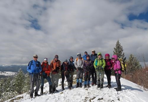 Ramblers on the summit of McLean Hill
