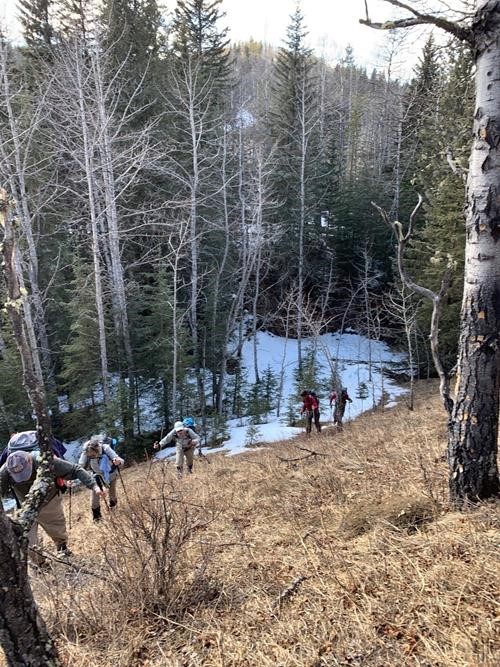 Climbing onto the West Ridge - Ings Hills
