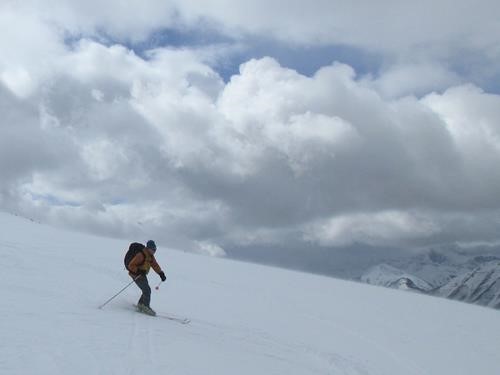Philip making turns on the middle section of Quartz Ridge