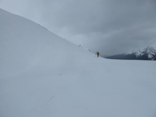 Damian at the at the shoulder of Blacksmith Ridge.