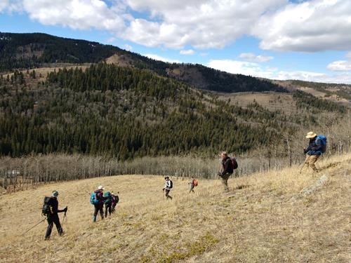 Down from ridge after lunch