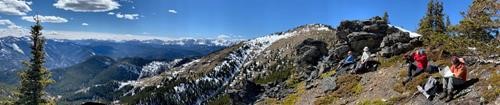 Taking a Break on the East Section to Check Mountains to the South
