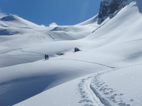 Route up moraines