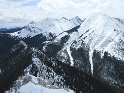 A few chose to scramble right up the upper section of the ridge