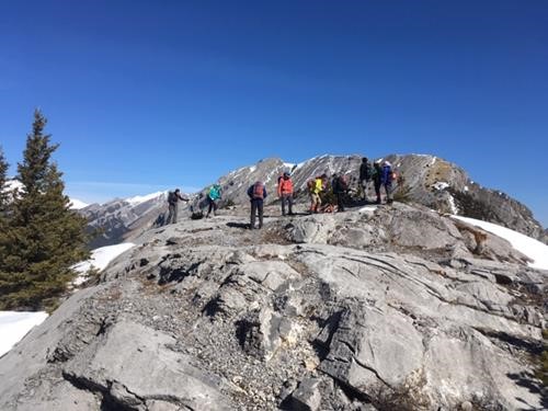 Door Jamb-Loder Peak - The group at Door Jamb, ready to rise up on Easter Sunday