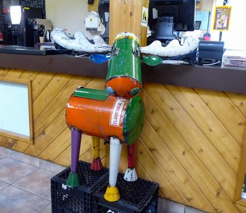 Manfred the Moose is a new fixture at the Fortress Gas Station created by a B.C. artisan.