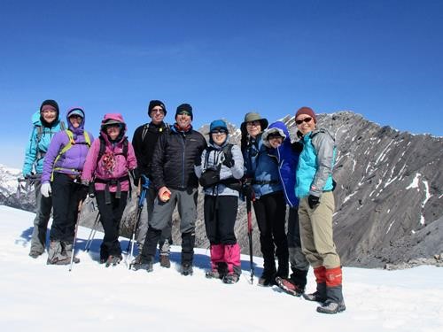 Ramblers on the summit of Loder peak