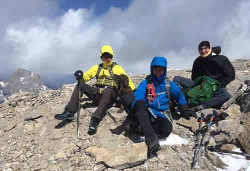 Windtower-The Terrific Trio at the high point (Let's get out of the wind!)