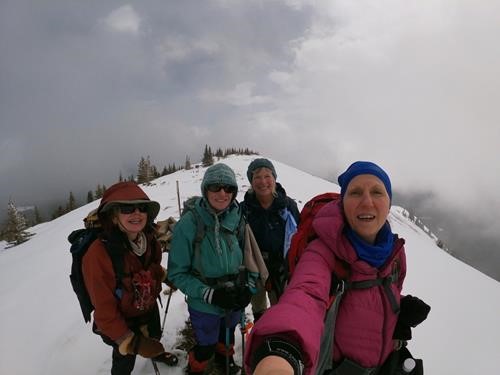 Happy Ramblers on Cox Hill.