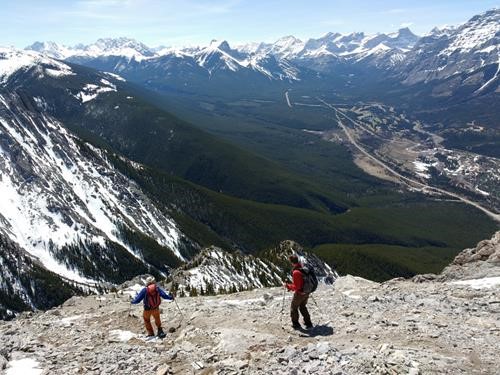 View down valley - snow free on lower sunny spots