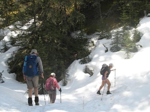 A bit of snow in shady areas