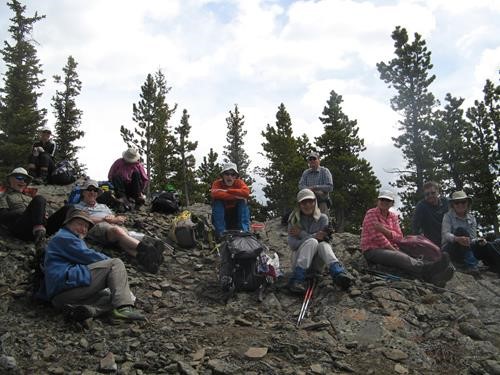 Lunch on high point of Powderface north