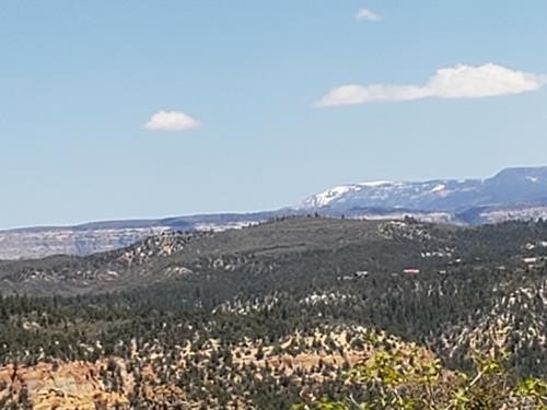 Snowy peaks to the north of Checkerboard Mesa