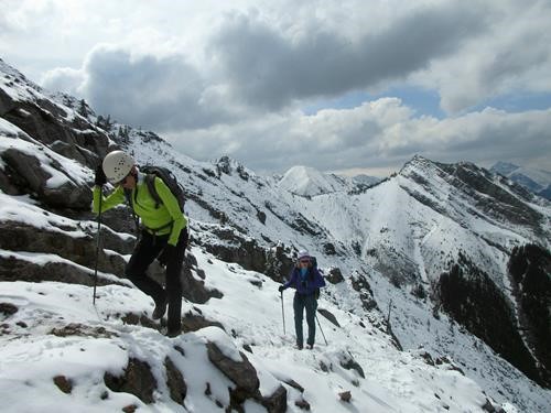Inge and Phyllis near the top of the summit block