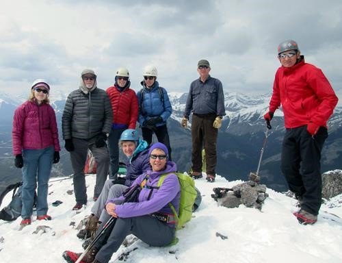 Ramblers on the summit of Mount Baldy