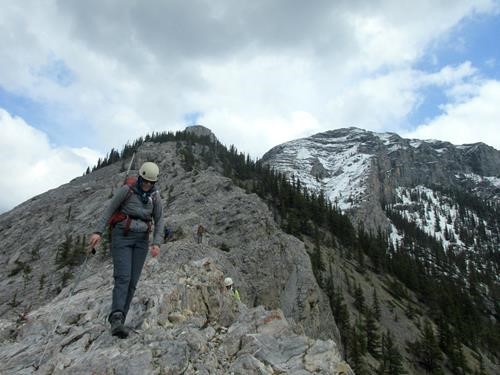 Vi coming down the lower section of the ridge