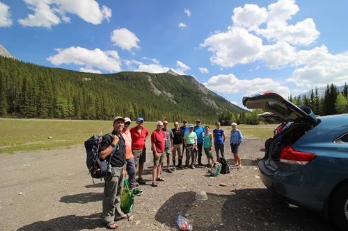 Parking Lot at Rocky Creek - Ridge above