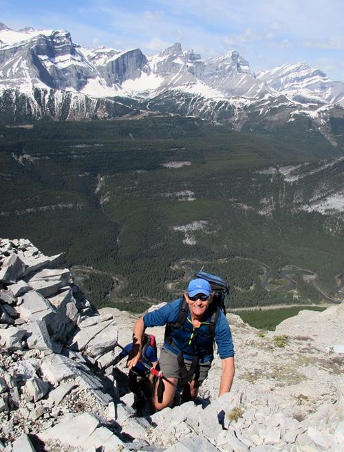Michael enjoying some easy scrambling