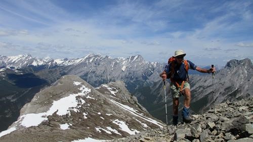 Dave with the North ridge of Opal in the background