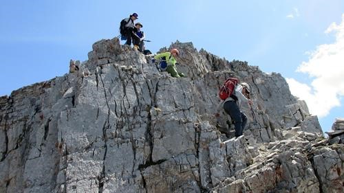 One of the short scramble sections