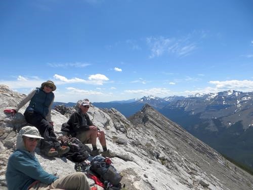 Enjoying the view back along Nihahi Rdg from our lunch spot