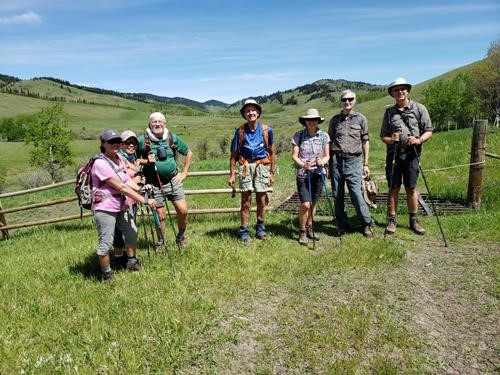 At the boundary fence for the Bob Creek Wildland Provincial Park