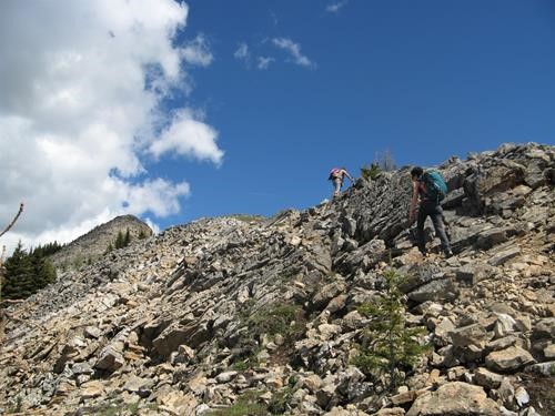 The summit comes in view