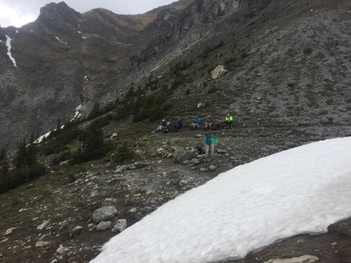 Our lunch spot at the top of Cory Pass.