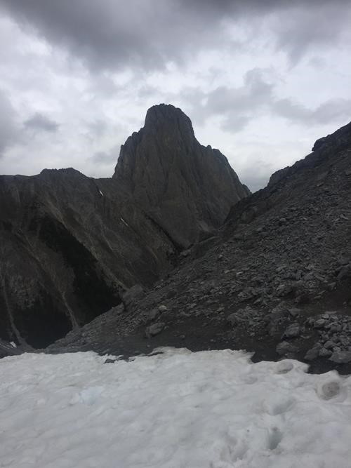 The prominent Mount Louis as taken from Cory Pass.
