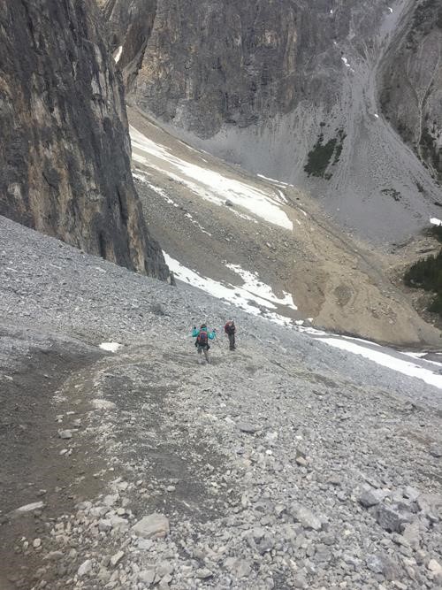 Steep descent in Gargoyle Valley.