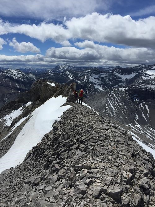 Knife edge at the summit
