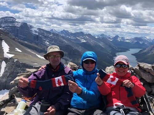 Canada Day on the summit of Windtower {212 d mu}, {1659 da bet}, {1284 y i}