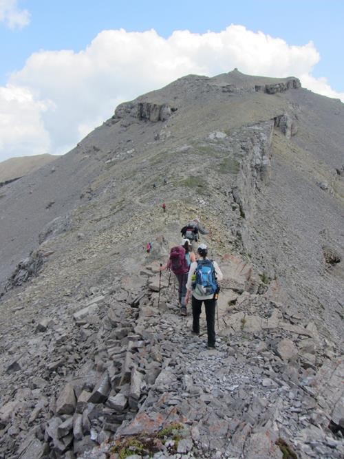 Heading along the ridge with peak of Mount Burke in distance