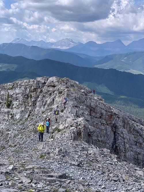 Along the ridge, High Rock Range in distance