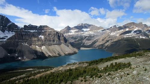 Bow Lake from Crystal Ridge 