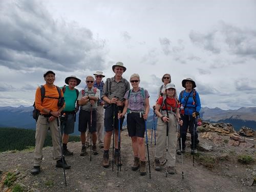 Most of the group on the summit of Jumping Pound Mountain