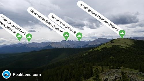 Peaks on the western horizon from the East Ridge